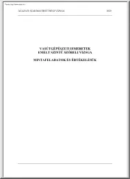 Vasútgépészeti ismeretek, emelt