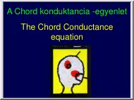 A Chord konduktancia-egyenlet