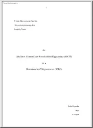 Erdős Hajnalka - A GATT és a WTO