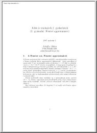 Jelek és rendszerek, Fourier