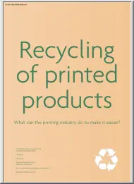 Recycling of Printed Products