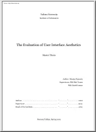 Maarja Pajusalu - The Evaluation of User Interface Aesthetics