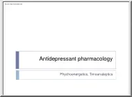 Antidepressant pharmacology