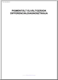 Pigmentált elváltozások