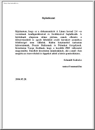 Schmidt Szabolcs - A Linux kernel