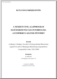 A nemzeti civil alapprogram első három pályázati fordulója az empirikus adatok fényében