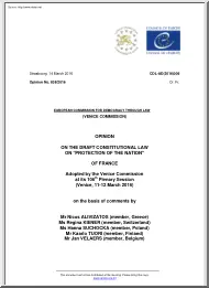 Alivizatos-Kiener-Suchocka - Opinion on the Draft Constitutional Law on Protection of the Nation