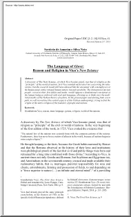The Language of Giove, Reason and