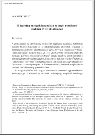 Borszéki Judit - E-learning anyagok használata az angol rendészeti szakmai nyelv oktatásban