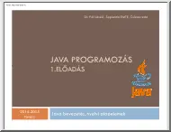 Dr. Pál László - Java bevezetés, nyelvi alapelemek