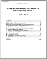 Francisco J. Pérez Latre - Media and Entertainment Management Issues, Balancing Talent, Business Goals and Social Responsibility
