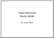 Dr. Iványi Péter - Adatszerkezetek, hasító táblák