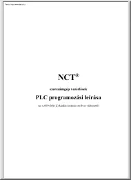NCT szerszámgép vezérlések PLC