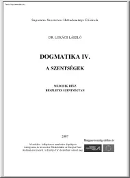 Dr. Lukács László - Dogmatika