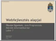 Bedők Dávid - Webfejlesztés alapjai