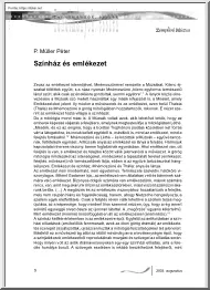 P. Müller Péter - Színház és emlékezet