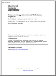 David Clarke - A new demonology, John Keel and The Mothman Prophecies