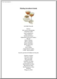 Házilag készíthető italok