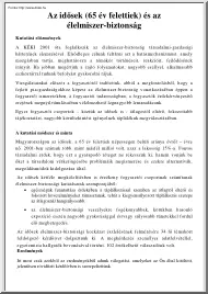 Az idősek, 65 év felettiek és az élelmiszerbiztonság