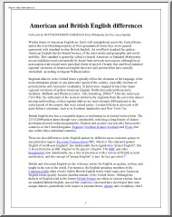 American and British English