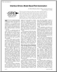 Blackburn-Busser - Interface-Driven, Model-Based Test Automation