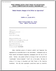 Zarin A S - Global Climatic Changes and Its Effect on Agriculture