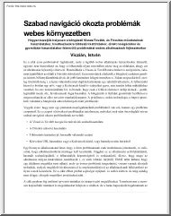 Viczián István - Szabad navigáció okozta problémák webes környezetben