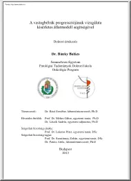 Dr. Bánky Balázs - A vastagbélrák progressziójának vizsgálata kísérletes állatmodell segítségével