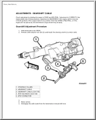 Adjustments, Gearshift Cable
