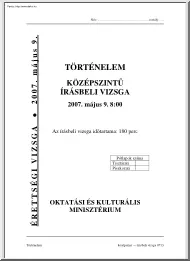 Történelem középszintű írásbeli