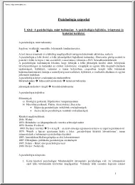 Pszichológia szigorlat, 2003