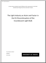 Anna Katharina Schulte - The Light Industry as Actor and Factor in the EU Discontinuation of the Incandescent Light Bulb