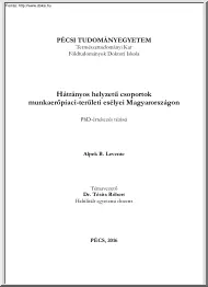 Alpek B. Levente - Hátrányos