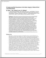 A Large Scale Risk Assessment of the Biotic Integrity of Native Brook Trout Watersheds