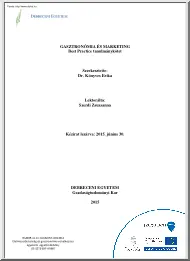 Dr. Könyves Erika - Gasztronómia és