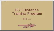 Bob Braman - FSU Distance Training Program