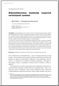 Bárd-Szontagh - Áldozathibáztatás kisebbségi csoportok sértettjeivel szemben