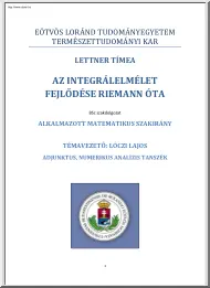 Lettner Tímea - Az integrálelmélet