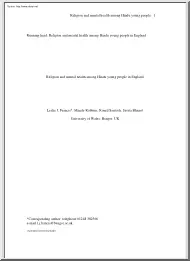 Francis-Robbins-Santosh - Religion and Mental Health among Hindu Young People in England
