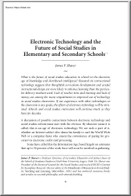 James P. Shaver - Electronic Technology and the Future of Social Studies in Elementary and Secondary Schools