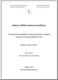 Bedzsula Bálint Péter - A felsőoktatás mint szolgáltatási tevékenység vizsgálata a hallgatók bevonása és a folyamatok fejlesztése révén