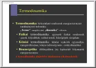 A termodinamikáról