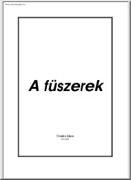 Csonka János - A fűszerek