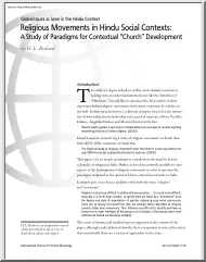 H. L. Richard - Religious Movements in Hindu Social Contexts, A Study of Paradigms for Contextual Church Development