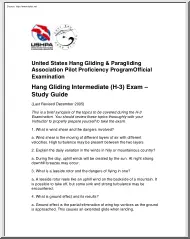 Hang Gliding Intermediate, H3 Exam, Study Guide