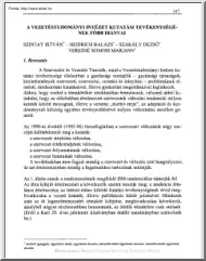A vezetéstudományi intézet kutatási tevékenységének főbb irányai