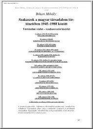 Bihari Mihály - Szakaszok a magyar