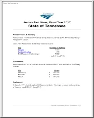 Amtrak Fact Sheet, State of Tennessee