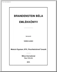 Brandenstein Béla - Emlékkönyv