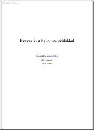 Raphael Marvie - Bevezetés a Pythonba